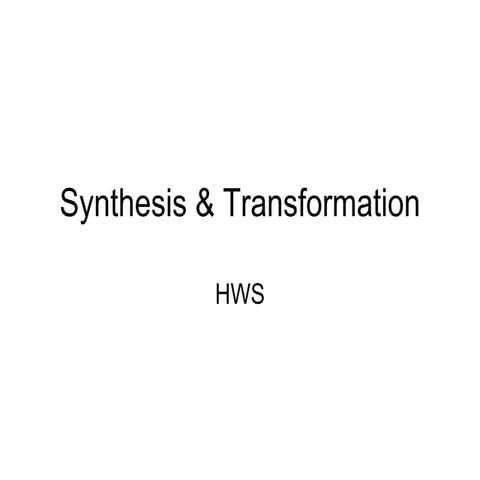 Synthesis & transformation ak package