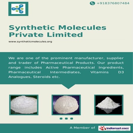 Active Pharma Ingredients by Synthetic molecules-private-limited