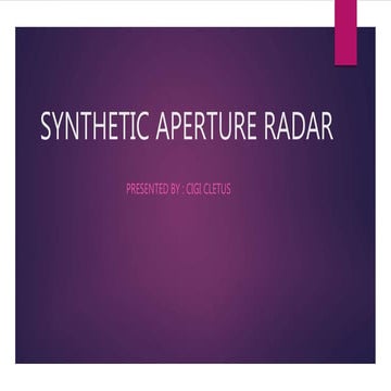 Synthetic aperture radar 