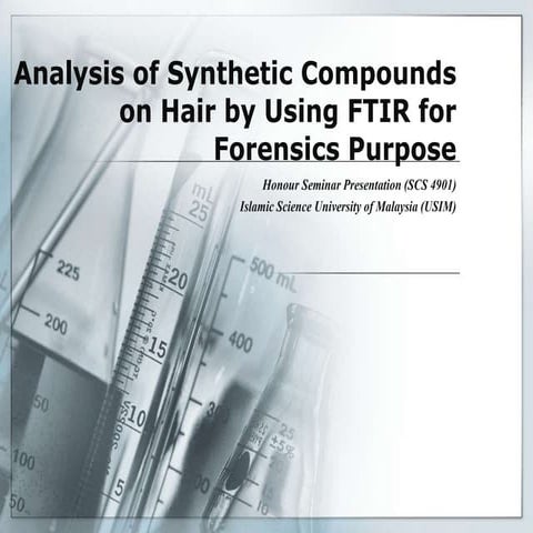 Synthetic compounds on hair by using FTIR