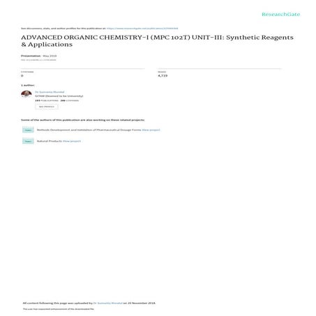 Synthetic reagentsapplications