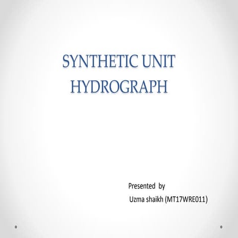 Synthetic unit hydrograph