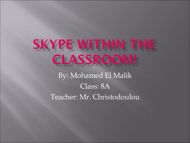 Skype!