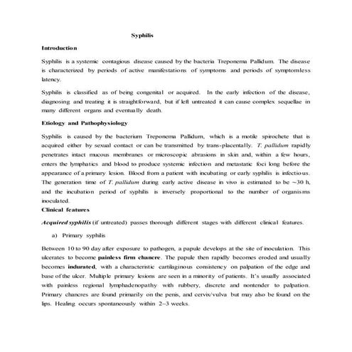 Syphilis