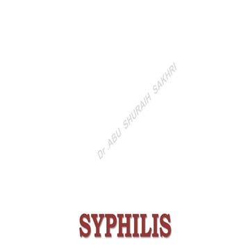 Syphilis
