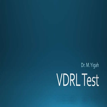 Syphilis and VDRL Test.pptx