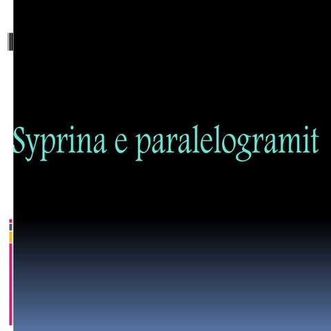 Syprina e paralelogramit