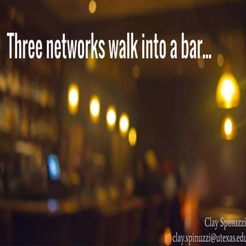 Three networks walk into a bar...