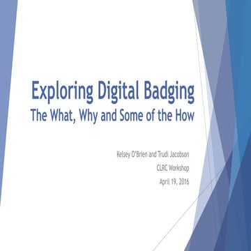 Exploring Digital Badging