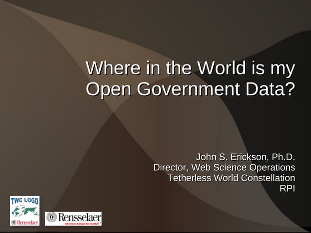 Where is the World is my Open Government Data?
