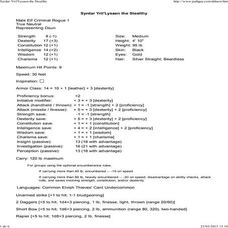 Ficha - Syrdar yril'lysaen the stealthy
