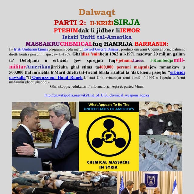 SYRIA CRISIS - (USA) CHEMICAL WEAPONS ATTACK(maltese)