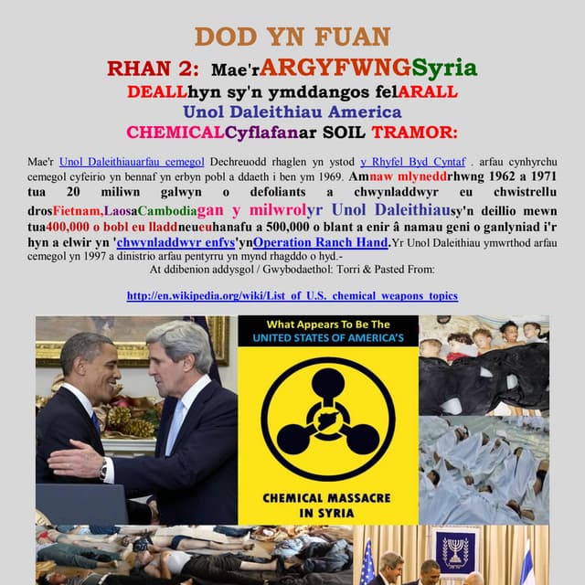 SYRIA CRISIS - (USA) CHEMICAL WEAPONS ATTACK (welsh)