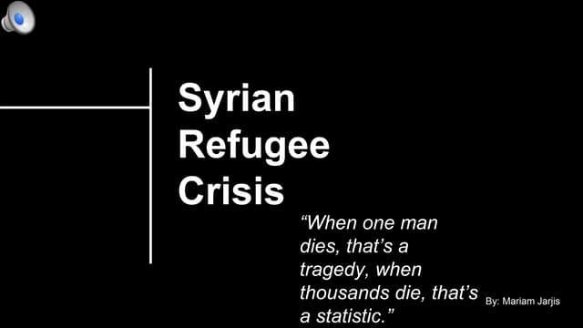 Syrian refugee crisis