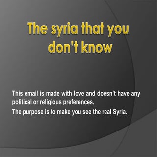 Syria that you dont know