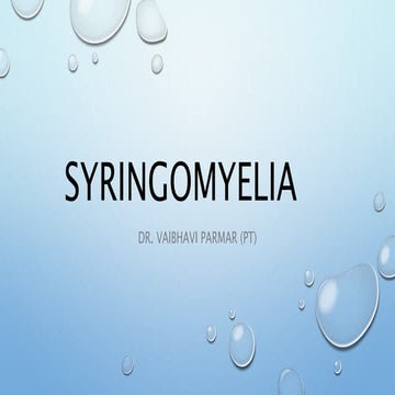 Syringomyelia