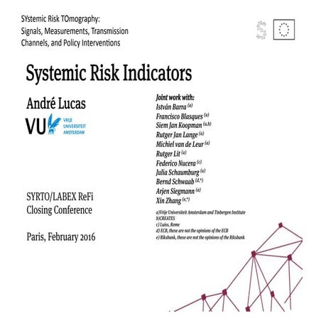 Systemic risk indicators