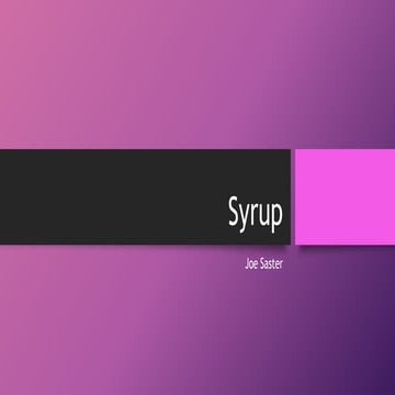 Syrup