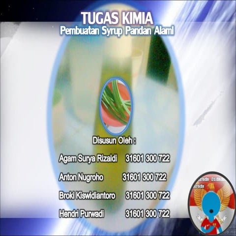 Pembuatan Syrup Pandan Alami