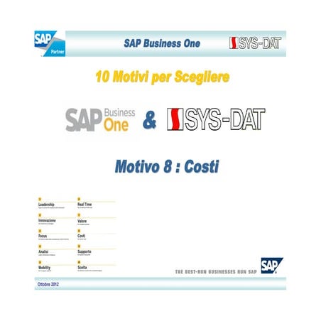 SYS-DAT SPA Motivo 8 per SAP Business One