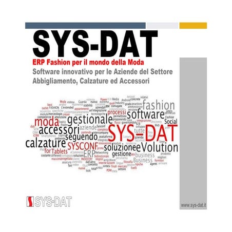 SYS-DAT - ERP per la Moda - SYSCONF eVolution : settore Abbigliamento Scarpe ...