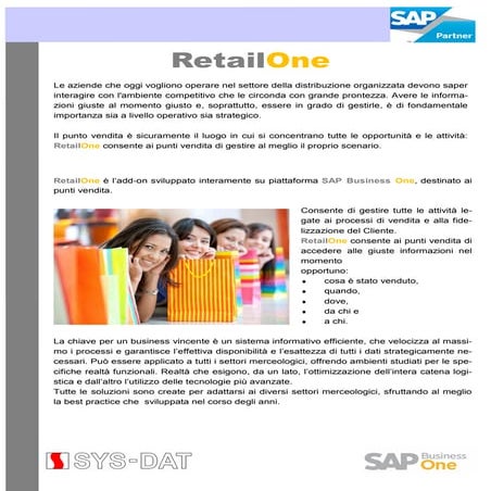 SYS-DAT - RETAIL ONE - SAP Business One