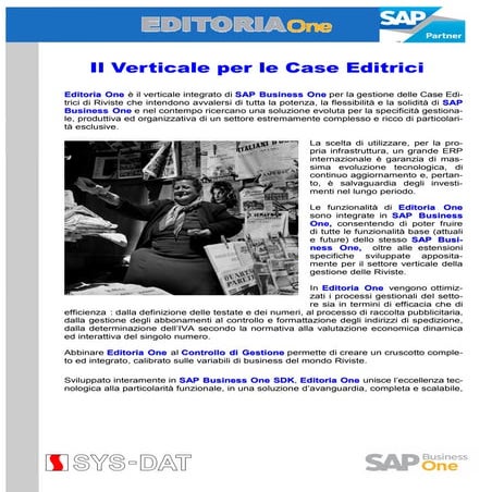 SYS-DAT Editoria One for SAP Business One