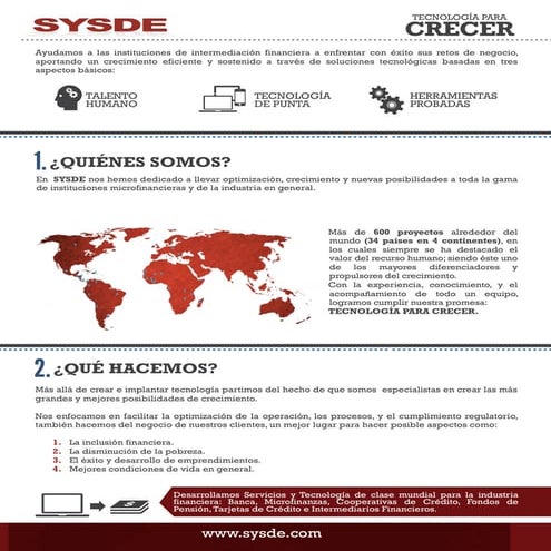 Flyer Corporativo Sysde | PDF