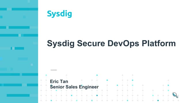 The Sysdig Secure DevOps Platform