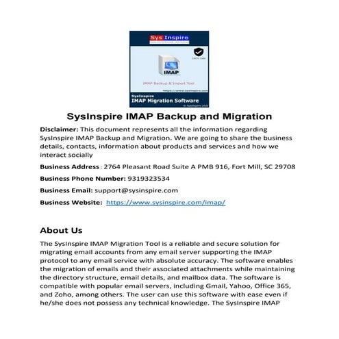 SysInspire IMAP Backup and Migration.pdf