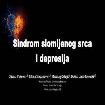 Sindrom Slomljenog Srca Depresija Pptx