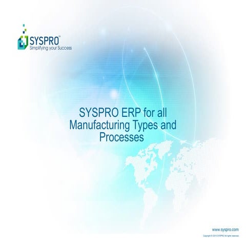 SYSPRO ERP for Manufacturing 