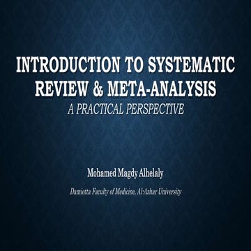 Main steps of systematic review (an intro.)