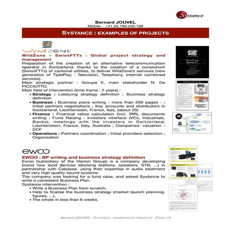 Examples of Systance's interventions