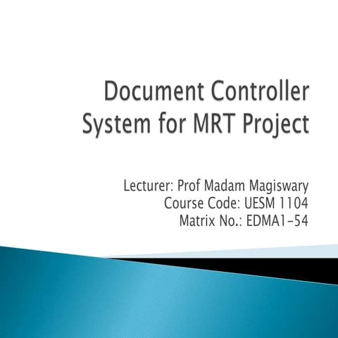 Doc Controller System | PPTX | Technology & Computing