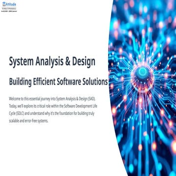 System Analysis & Design: Building Efficient Software Solutions