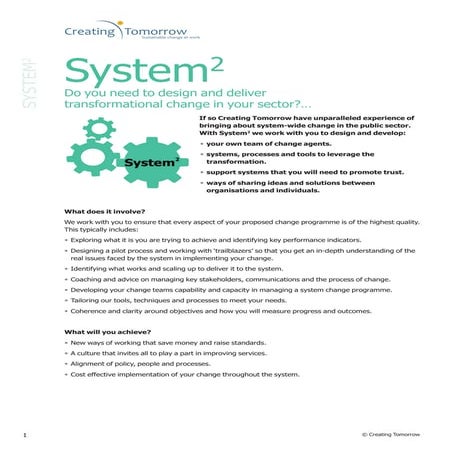 Creating Tomorrow - System2
