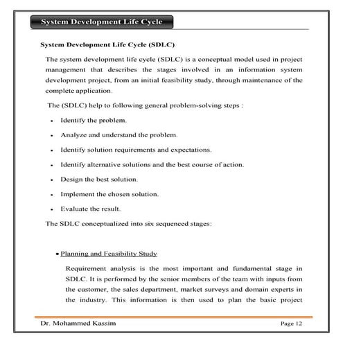 System Development Life Cycle part3