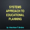 System approach to educational planning