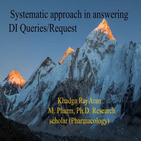Systematic approach in answering   DI queries request