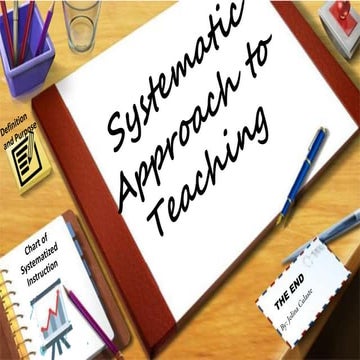 Systematic approach to teaching