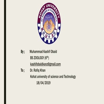 Contribution to Systematic biology. KUST