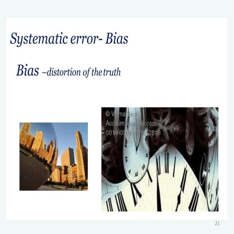 Systematic error  bias