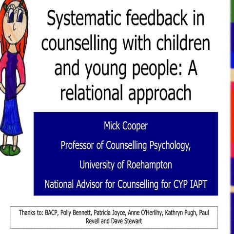 Counselling Psychotherapy with Children and Young People