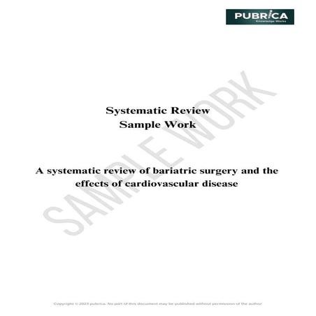 Systematic literature review services | Cardiovascular research | Bariatric s...