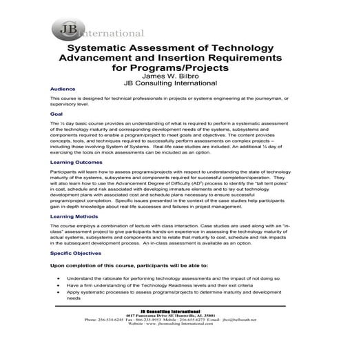Intro To Technology Assessment | DOC