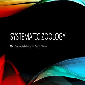 Systematic zoology