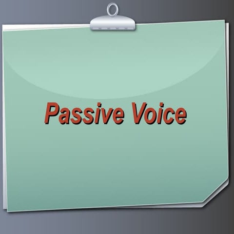Passive Voice