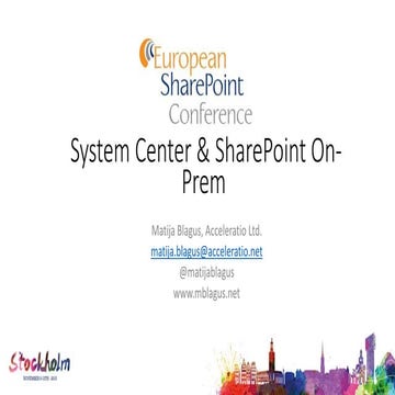 System Center & SharePoint on prem