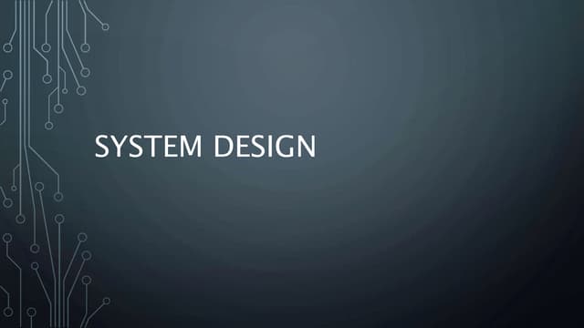 System design